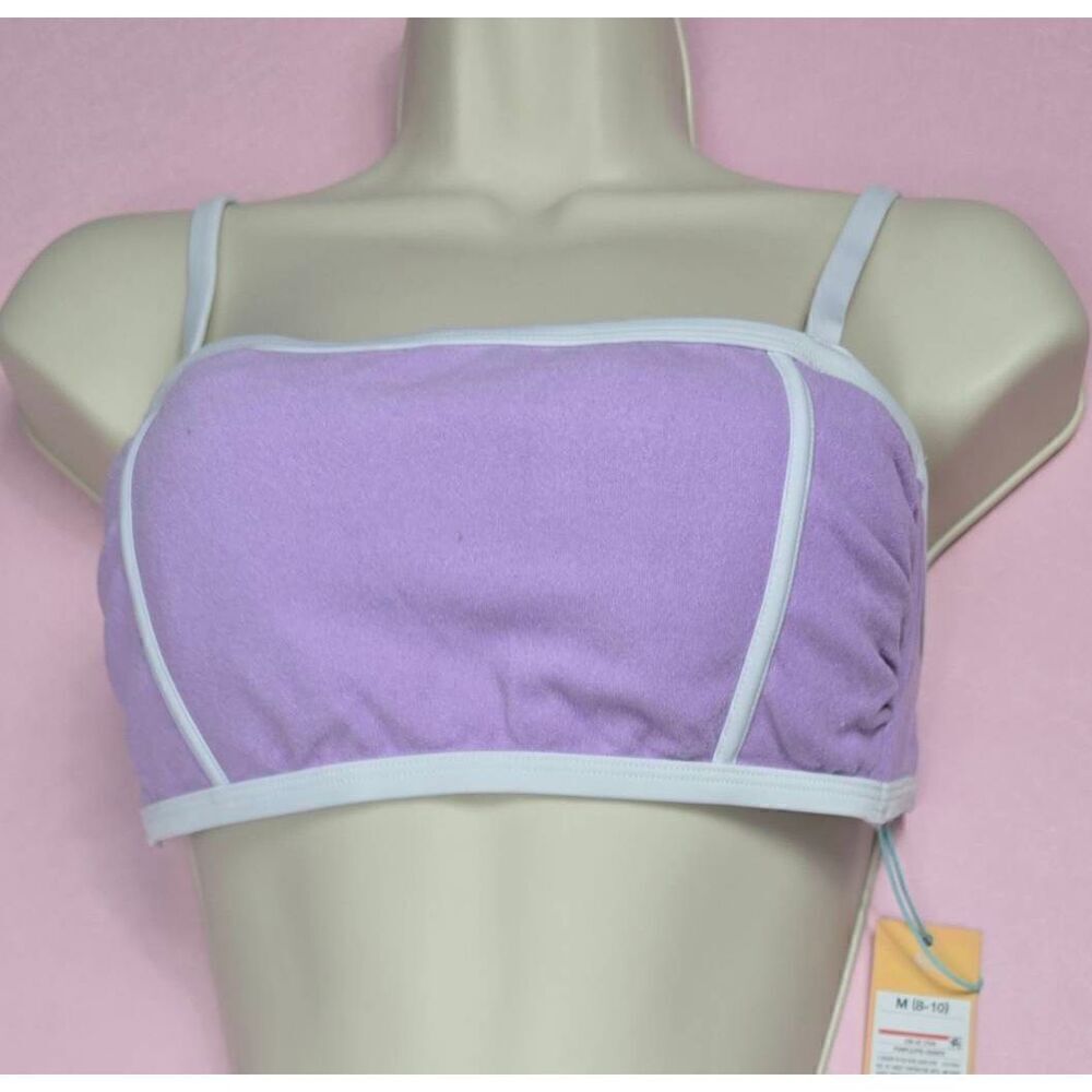 Kona Sol Terry Cloth Bandeau Bikini Top 1X